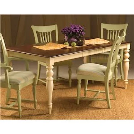 Rectangular Dining Table with 18" Extension Leaf